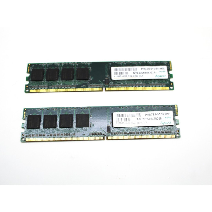 Apacer 512 MB Unb PC2 – 4300 CL4