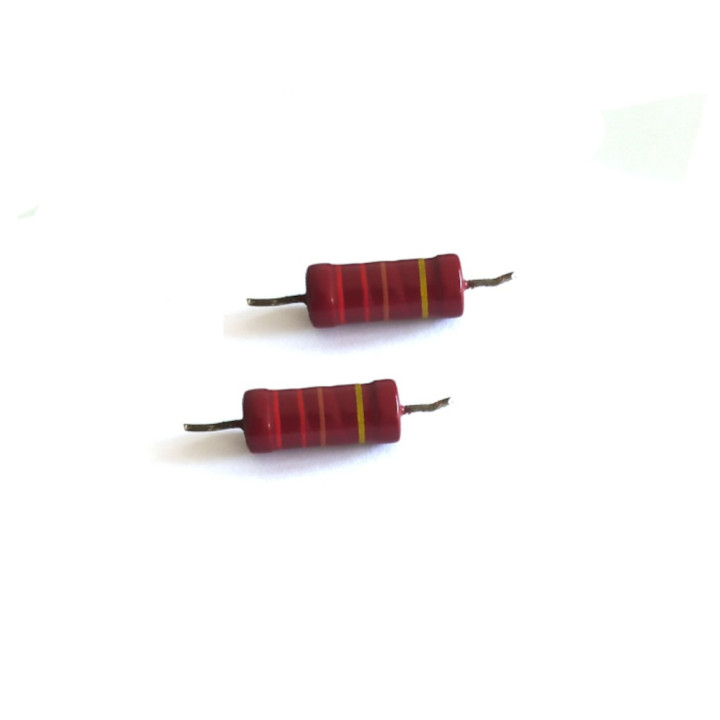 2 x Resistenze a Impasto di Carbone 3 W. - Marrone Scuro