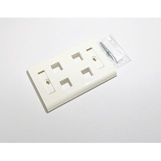Placca per Scatola 3 Moduli 4xRJ45 BIANCO