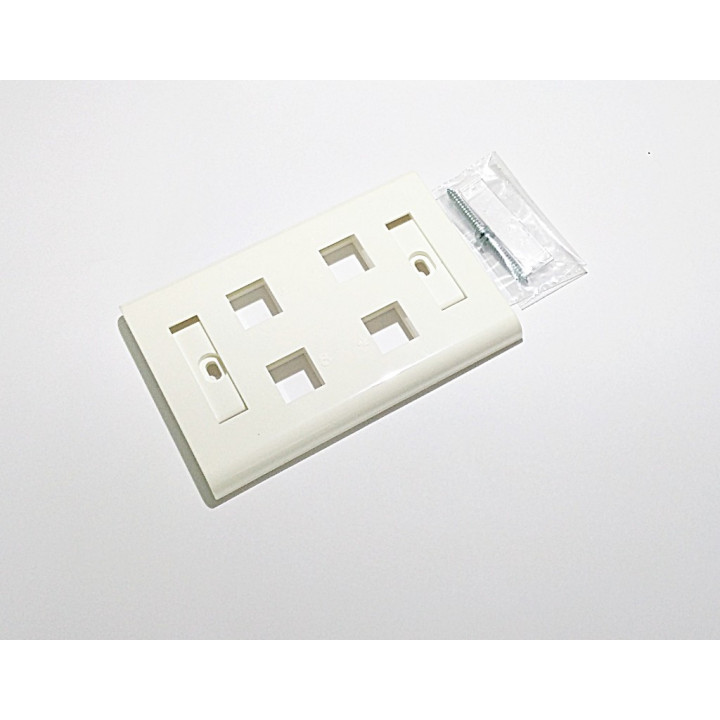 Placca per Scatola 3 Moduli 4xRJ45 BIANCO