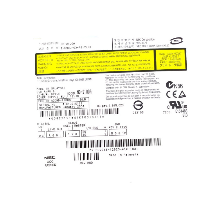 LITEON - Unità DVD-ROM Interna 16X Ide - 5,25 Pollici - Mod. HJ-HD166S - Nero