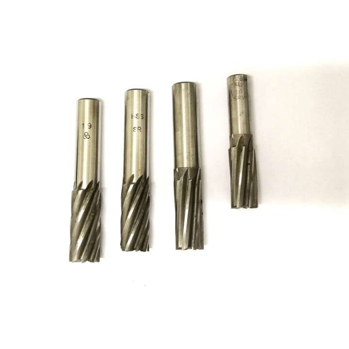 Set di 4 Frese sgrossatrici 16 - 17 - 18 - 19 HSS-SRU