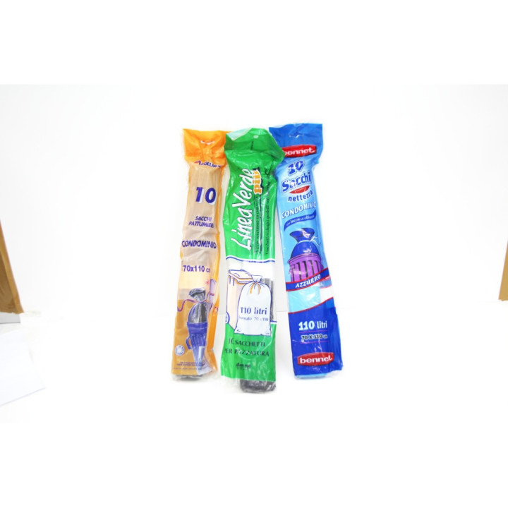 3 x Sacchi nettezza ubana verde scuro misura  45x50 20 pz