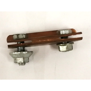 morsettiera in rame con 2 bulloni 7*3.5 cm