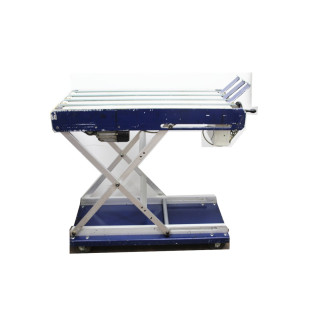 Carrello pantogrago con cinghie di scorrimento elettrico