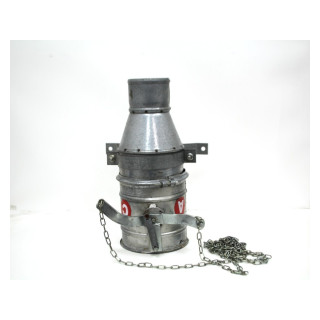 Struttura cappa ferro zincato con serranda a ghigliottina