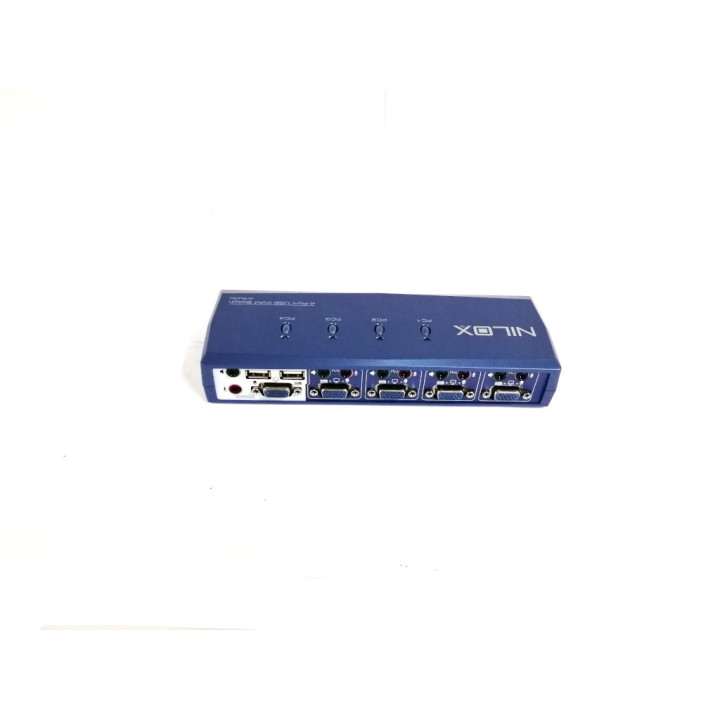 NILOX 4-Port USB KVM Switch w/audio