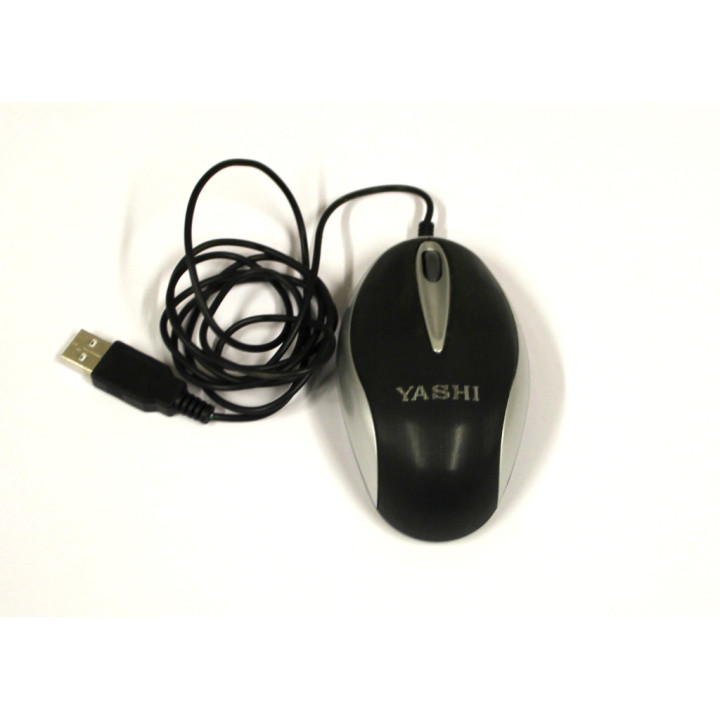 YASHI YZ-400 - Mouse a 2 Pulsanti + Rotellina di Scorrimento con USB- Nero