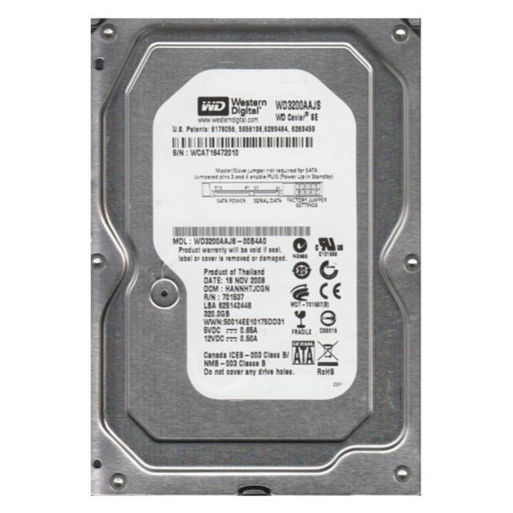 Western Digital Hard Disk WD3200BEVT - 320GB SATA 2.5"