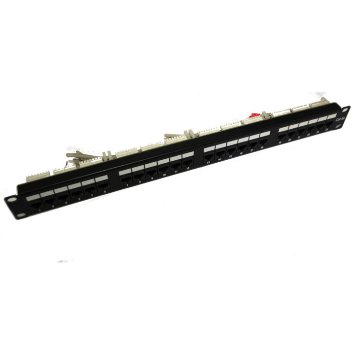 OEM patch panel industriale per armadio rack 19" cat 5e - 24 porte