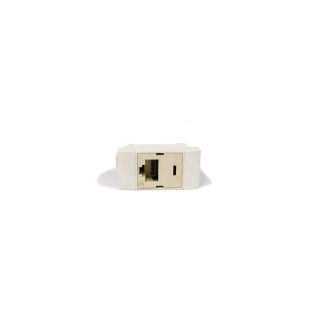 Frutto RJ45 con Adattatore Bianco