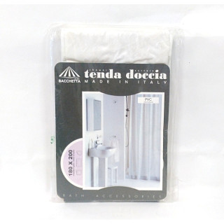 Bacchetta 107921600 - Tenda Doccia in PVC 180x200mm - Sfumature Bianco