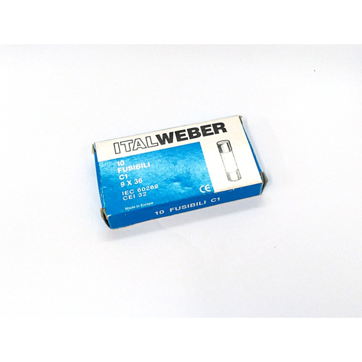 ITALWEBER IW1110002 - 10Pz Fusibili Cilindrici 9x36 C1 2A 400V