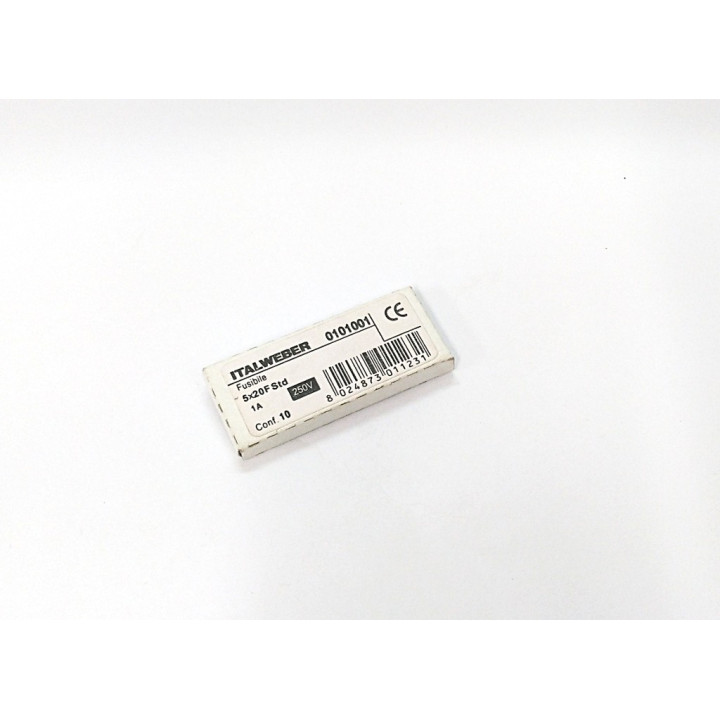 ITALWEBER 0101001 - 10Pz Fusibili in Vetro 5x20F Std 1A 250V