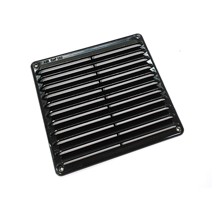Griglia di Ventilazione da Appoggio in Plastica Nera 190x190mm