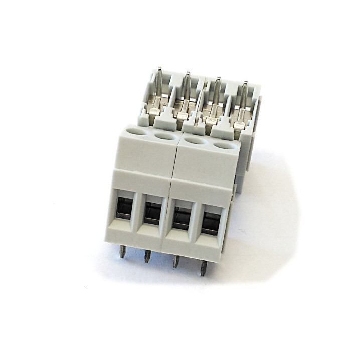 Euroclamp MVSP252-10,16-V  - Morsettiera verticale 2 poli passo 10,16  Grigio