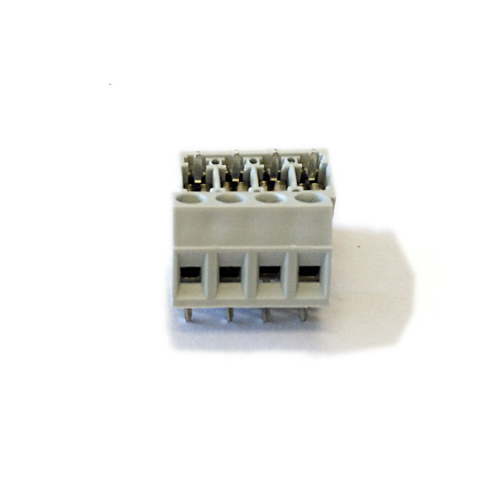 Euroclamp MVSP154 - 4 x Morsettiera Verticale PCB 4P Passo 5 17.5A/450V/1.5mmq Grigio