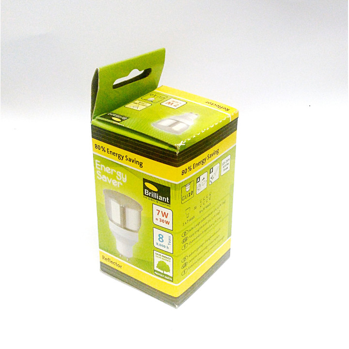 Brilliant 90556/05 - Lampadina Fluorescente - Riflettore GU10 Bianco Caldo 2700K 7W