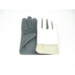 Professional Cowhide LEATHER GLOVE WHITE-GREY Size 9-10