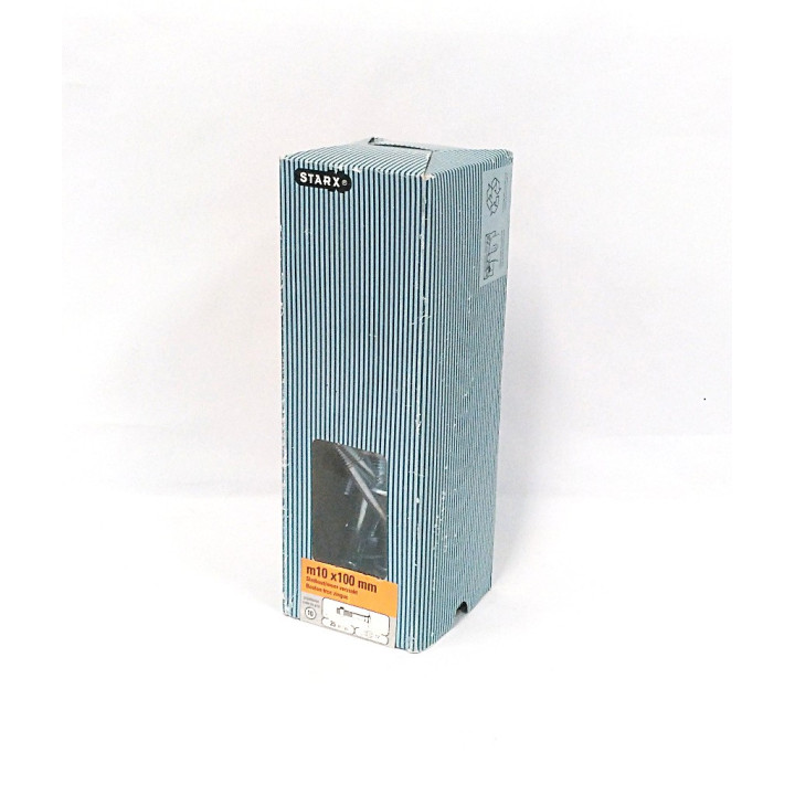 STARX 47.975.84 - 25 x Bullone Testa Tonda + Dado M10x100mm - Zincato