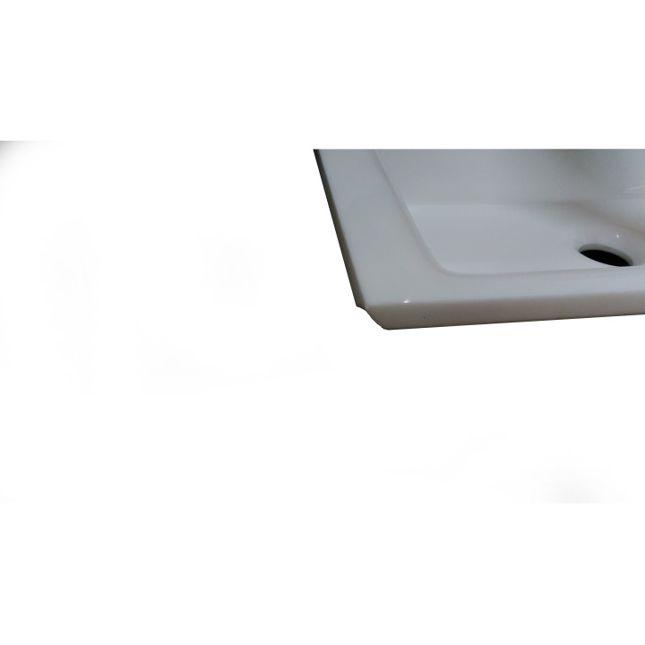 Lavabo Bagno da Incasso Doppia Vaschetta 117x47cm - Ceramica Bianco