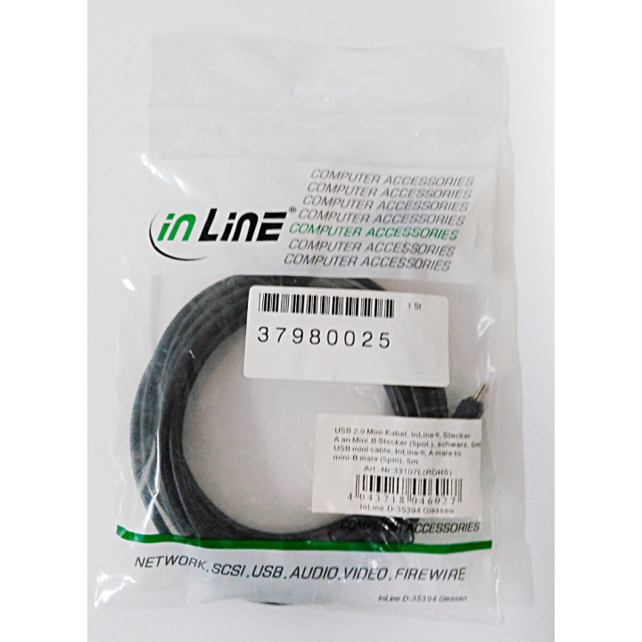 Cavo InLine USB A - MiniUSB B 2.0 da 5Mt