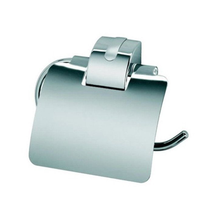 GEESA NO8008 - Portarotolo Carta Igienica con Coperchio ARGO Collection - Cromato