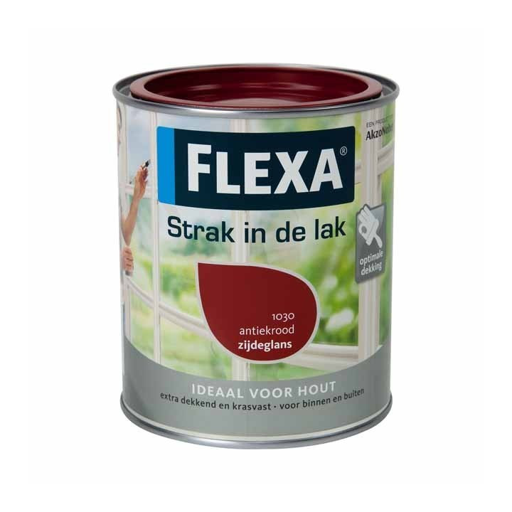 FLEXA Strak in de lak ANTIEKROOD hoogglans LT 0.75