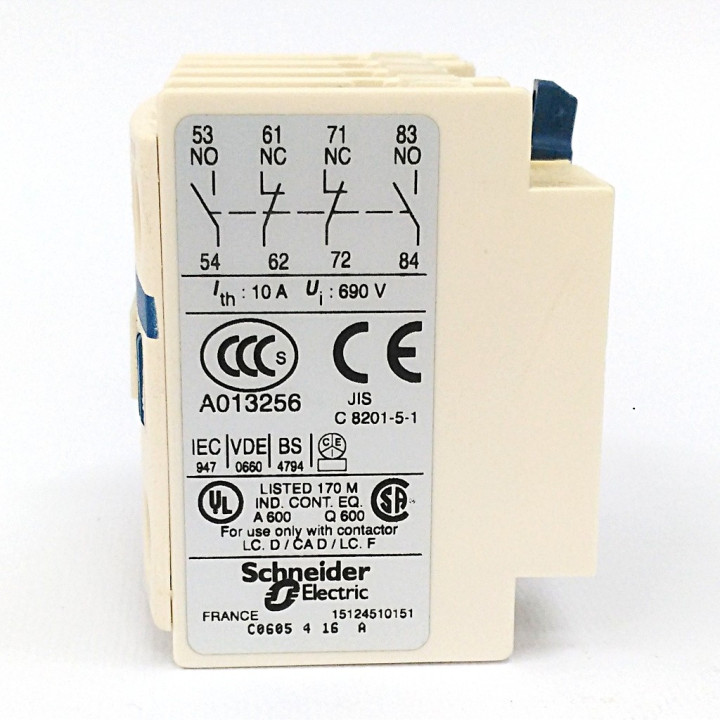Telemecanique LADN22 - Contatto Ausiliario a Vite 2NA + 2NC 10A 690V - Montaggio Frontale