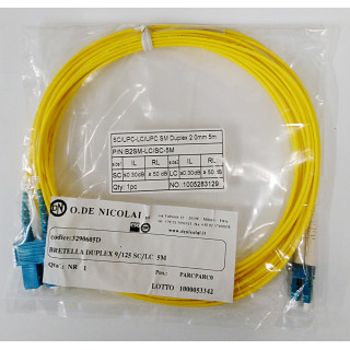 Bretella Duplex 9/125 2mm SC-LC 5Mt