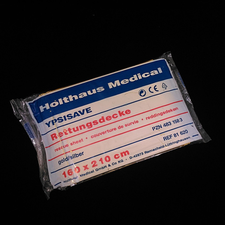 Holthaus Medical 81620 - Coperta Isotermica ORO/ARGENTO 210x160cm Pronto Intervento