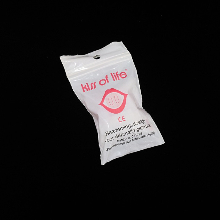 Vandeputte Medical BV-Bacio Salvavita-Maschera per la Respirazione Bocca a Bocca Monouso