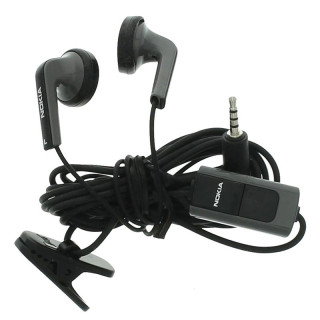 Nokia HS-47 - Auricolare Sterio Originale con Tasto Risposta - Nero