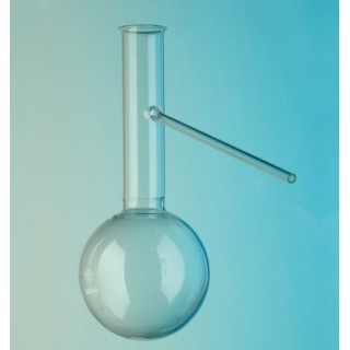 Boccetta Fondo Tondo Collo Lungo con Cilindro Laterale 100ml