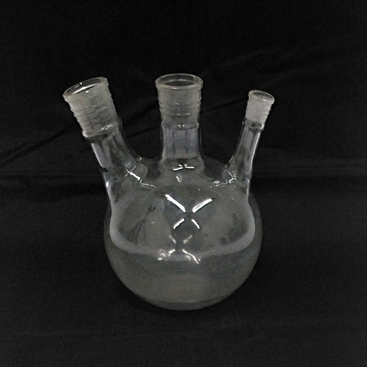 Pallone a Fondo Piano con 3 Coni in Vetro 1000ml