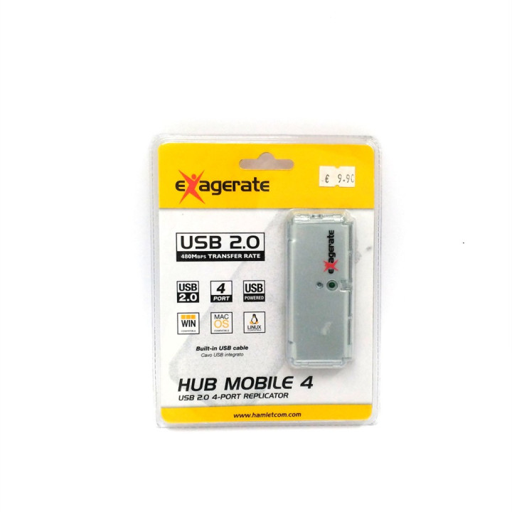 Hamlet XUSB400A - HUB Mobile 4 USB 2.0 4-Port Replicator - EXAGERATE