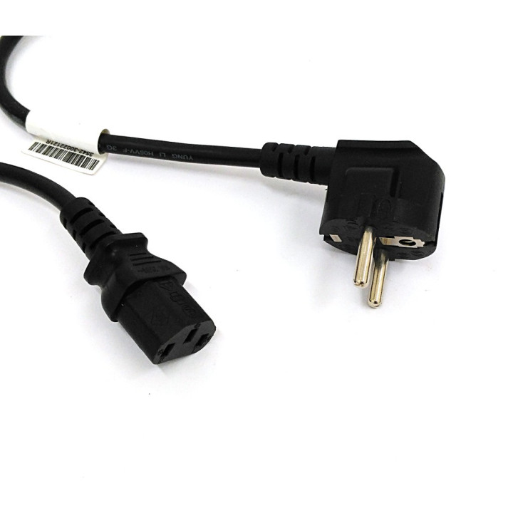 YUNG 3542-30022121R - Cavo di Alimentazione H05VV-F 3G 0.45mm2 - 1.80Mt - Nero