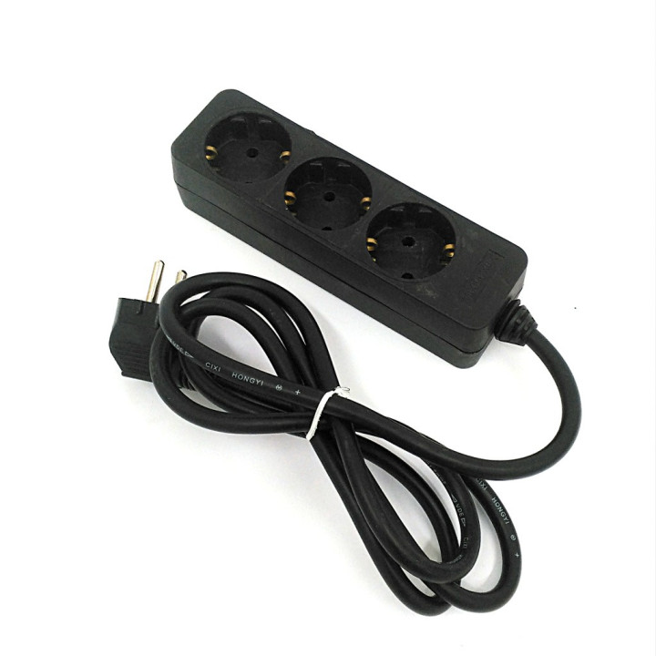 Ciabatta Multipresa 3 Posti 16A 250V Max5500W- Nero