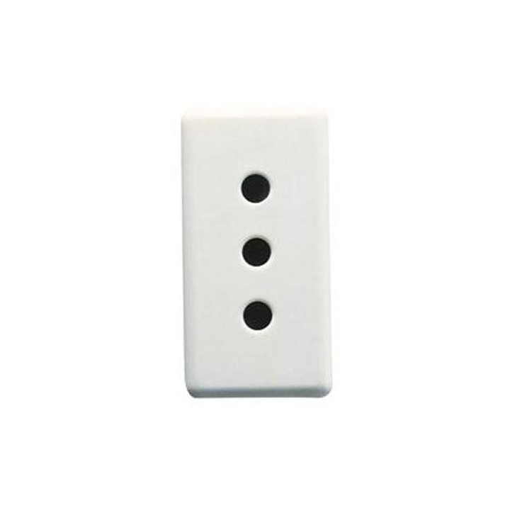 GEWISS GW20201 - Presa Standard Italiano con Schermo Di Sicurezza 250V - 2P+T 10A - Bianco