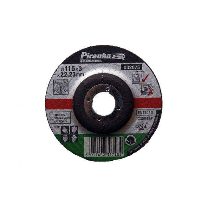 Piranha X32075 Disco per Smerigliatrice Taglio Pietra 115x3x22,23mm