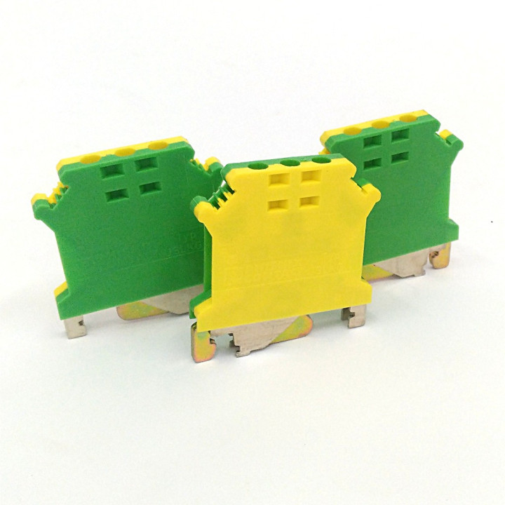 KEMA USLKG4 - 3 x Morsettiera di Terra Verde/Giallo 2.5/4mm2 28-12AWG