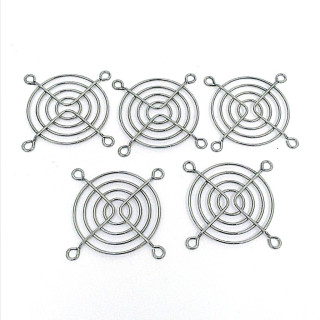 5 x Griglia di Protezione per Ventola 53x53mm in Metallo Cromato Fan Grid