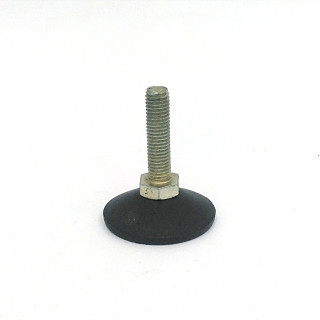 4 x Piedino Girevole in Plastica Nero con Perno M10x40mm