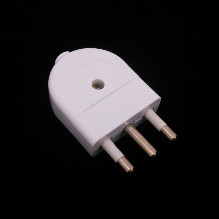 SAFELINE SL1003 - Spina di Corrente Standard 16A 250V - Bianco