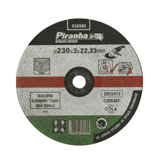 Piranha X32090 Disco Smerigliatrice per Taglio Pietra 230x3x22,23mm