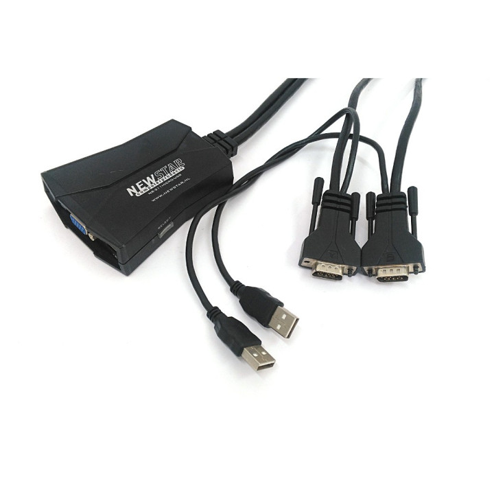 NEWSTAR NS-211MICRO-USB - 2-Porrt USB KVM Switch - Nero - 1.95Mt
