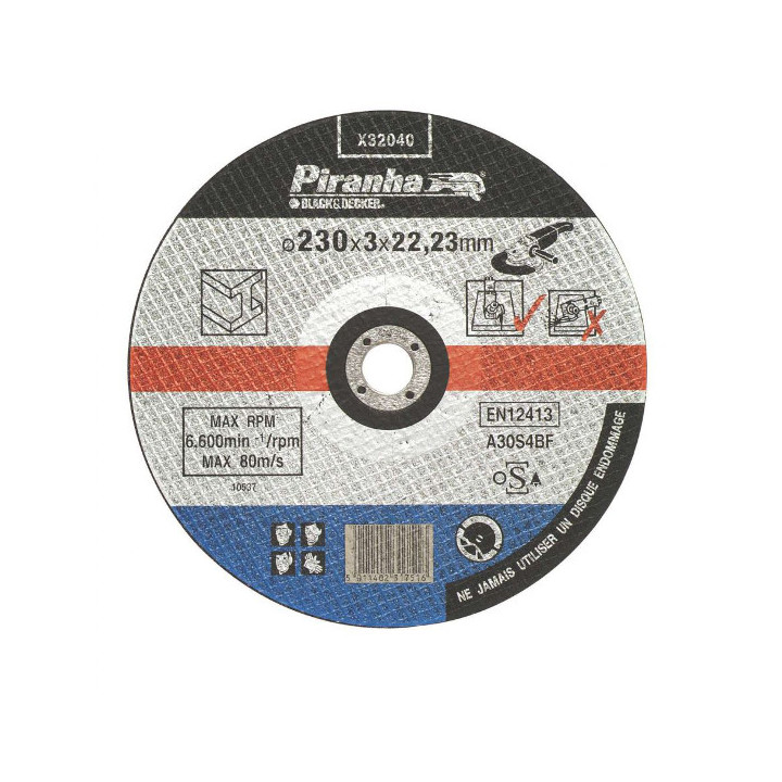 Piranha X32040 Disco Smerigliatrice per Taglio Metalli 230x3x22,23mm