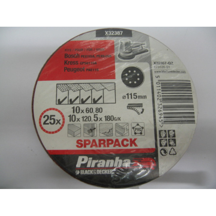 Set Discs Abrasive for Sander 115mm