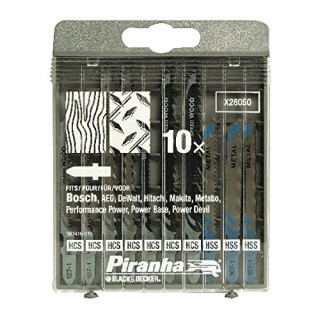 Piranha X28050 Set 10 Lame Seghetto per Legno e Metallo