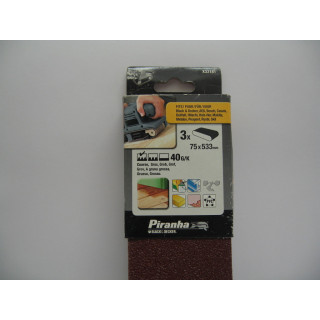 Piranha X33181 Nastri Abrasivi 75x533mm 40G/K